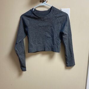 Gray Long Sleeve Women's Top